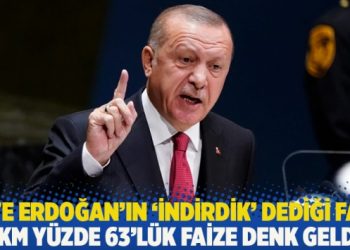 Kürsülerde ‘Faiz indirdik’ dense de: KKM yüzde 63’lük faize denk geldi
