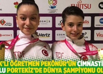 KHK’lı öğretmen Pekönür’ün cimnastikçi oğlu Portekiz’de dünya şampiyonu oldu