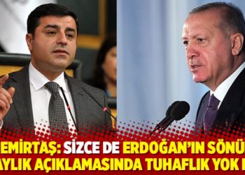 Demirtaş: Sizce de Erdoğan’ın sönük adaylık açıklamasında tuhaflık yok mu?