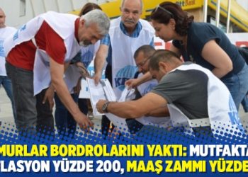 Memurlar bordrolarını yaktı: Mutfaktaki enflasyon yüzde 200, maaş zammı yüzde 44