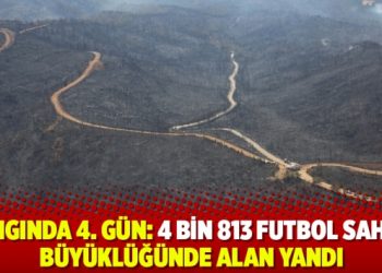 Yangında 4. gün: 4 bin 813 futbol sahası büyüklüğünde alan yandı