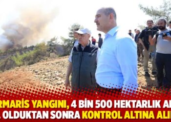 Marmaris yangını, 4 bin 500 hektarlık alan kül olduktan sonra kontrol altına alındı