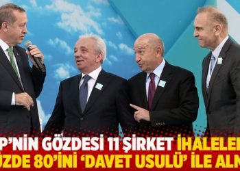 AKP’nin gözdesi 11 şirket ihalelerin yüzde 80’ini ‘davet usulü’ ile almış