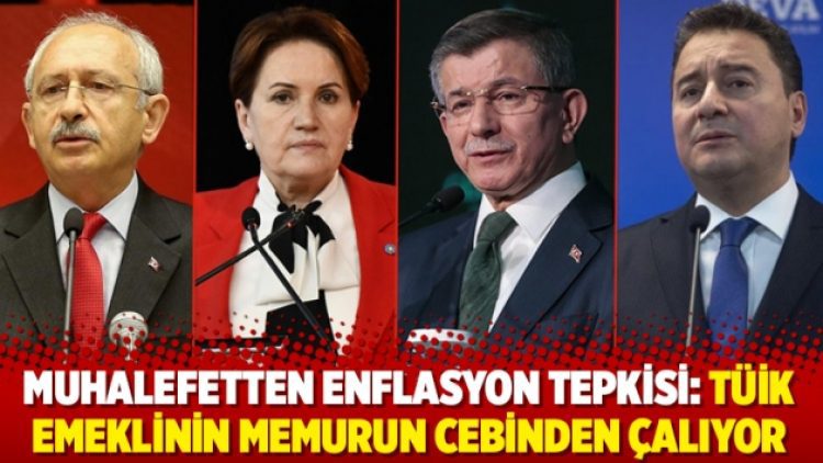 Muhalefetten enflasyon tepkisi: TÜİK emeklinin memurun cebinden çalıyor