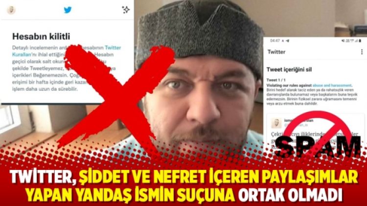 Twitter, şiddet ve nefret içeren paylaşımlar yapan yandaş ismin suçuna ortak olmadı