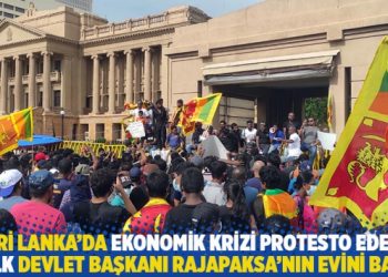 Sri Lanka’da ekonomik krizi protesto eden halk Devlet Başkanı Rajapaksa’nın evini bastı