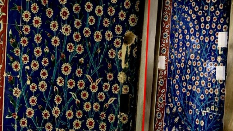 Topkapı Sarayı’nda 500 yıllık çinileri matkapla deldiler