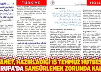 Diyanet, hazırladığı 15 Temmuz hutbesini Avrupa’da sansürlemek zorunda kaldı