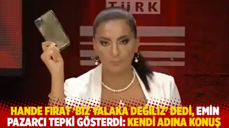 Hande Fırat ‘biz yalaka değiliz’ dedi, Emin Pazarcı tepki gösterdi: Kendi adına konuş