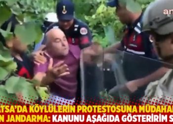 Fatsa’da köylülerin protestosuna müdahale eden jandarma: Kanunu aşağıda gösteririm size!