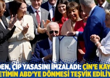 Biden, çip yasasını imzaladı: Çin’e kayan üretimin ABD’ye dönmesi teşvik ediliyor