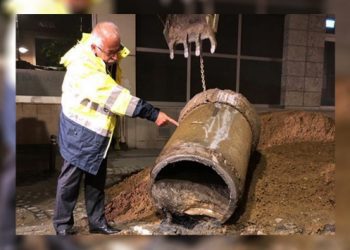 Beton mikserleri yağmur suyu kanallarını tıkamış!