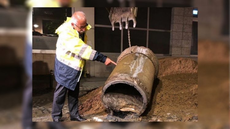 Beton mikserleri yağmur suyu kanallarını tıkamış!