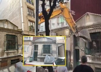 İstanbul Şişli’de tarihi binaya kaçak yıkım