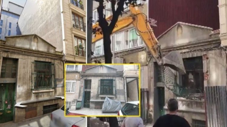 İstanbul Şişli’de tarihi binaya kaçak yıkım