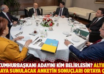 Altılı masaya sunulacak anketin sonuçları ortaya çıktı: Cumhurbaşkanı adayını kim belirlesin?