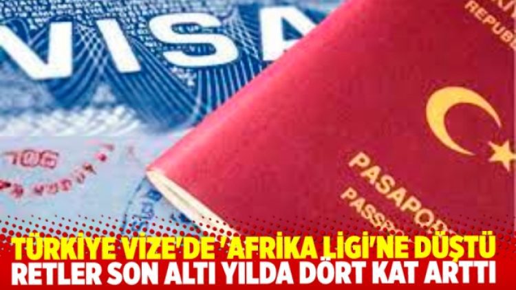 Türkiye vize’de ‘Afrika Ligi’ne düştü. Retler son altı yılda dört kat arttı
