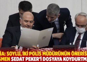 İddia: Soylu, iki polis müdürünün önerisine rağmen Peker’i dosyaya koydurtmadı
