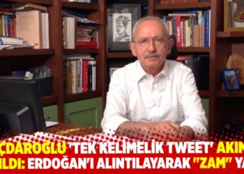 ‘Tek kelimelik tweet’ akımına katılan Kılıçdaroğlu’ndan Erdoğan’a yanıt