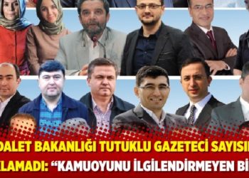 Adalet Bakanlığı tutuklu gazeteci sayısını açıklamadı: “Kamuoyunu ilgilendirmeyen bilgi”