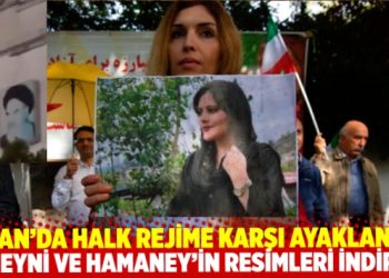 İran’da halk rejime karşı ayaklandı, Humeyni ve Hamaney’in resimleri indirildi