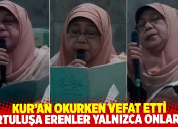 Endonezya’nın hanım hocası Kur’an okurken ruhunu teslim etti