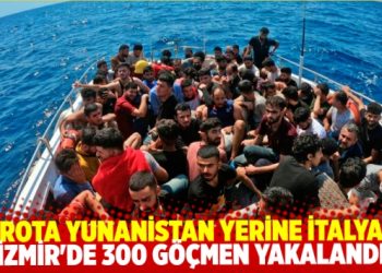 İzmir Foça’da 300 düzensiz göçmen yakalandı