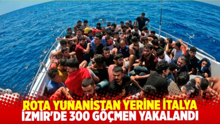 İzmir Foça’da 300 düzensiz göçmen yakalandı