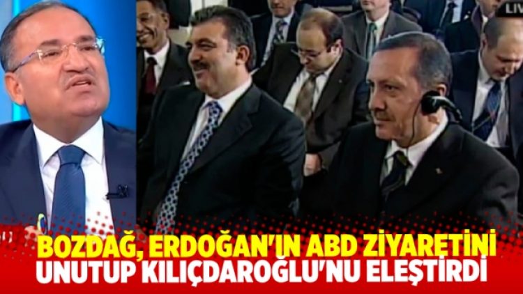 Bozdağ, Erdoğan’ın ABD ziyaretini unutup Kılıçdaroğlu’nu eleştirdi.