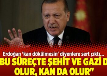 “Bu süreçte şehit ve gazi de olur, kan da olur”