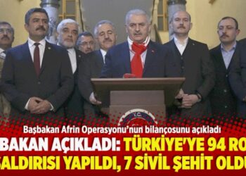 Başbakan açıkladı: Türkiye’ye 94 roket saldırısı yapıldı, 7 sivil şehit oldu