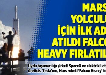 Mars’a yolculuk için ilk adım atıldı Falcon Heavy fırlatıldı
