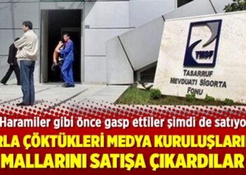 Zorla çöktükleri medya kuruluşlarının mallarını satışa çıkardılar