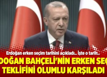 Erdoğan Bahçeli’nin erken seçim teklifini olumlu karşıladı