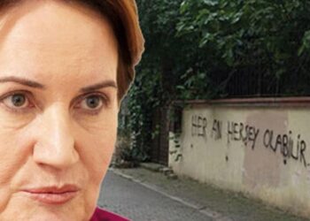 Akşener’in evinin karşısına bunu yazmışlardı, gözaltına alındılar