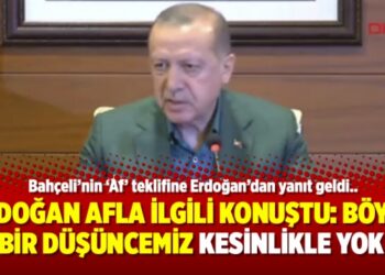 Erdoğan afla ilgili konuştu: Böyle bir düşüncemiz kesinlikle yok