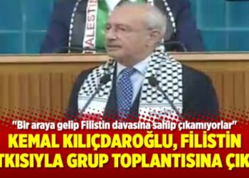 Kemal Kılıçdaroğlu, Filistin atkısıyla grup toplantısına çıktı