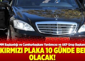 16 kırmızı plaka 10 günde belli olacak!