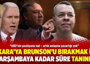 Ankara’ya Brunson’u bırakmak için çarşambaya kadar süre tanındı
