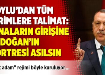 Soylu’dan tüm birimlere talimat: Binaların girişine Erdoğan’ın portresi asılsın