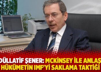 Abdüllatif Şener: McKinsey ile anlaşma hükümetin IMF’yi saklama taktiği