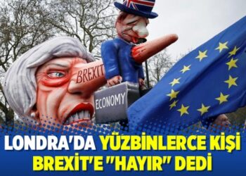 Londra’da yüzbinlerce kişi Brexit’e “hayır” dedi
