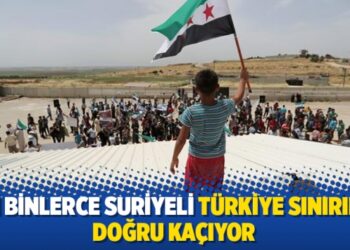 On binlerce Suriyeli Türkiye sınırına doğru kaçıyor