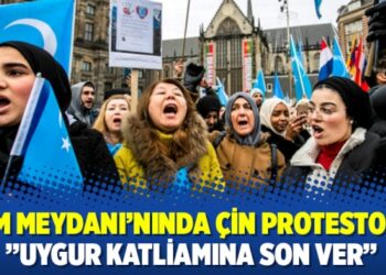 Dam Meydanı’nında Çin protestosu: ”Uygur katliamına son ver”