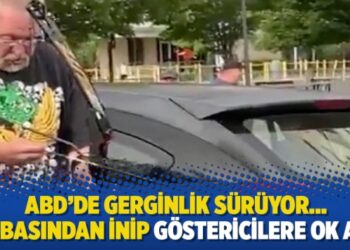 ABD’de gerginlik sürüyor…  Arabasından inip göstericilere ok attı!