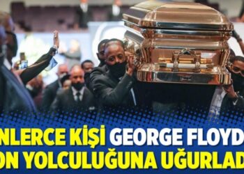 Binlerce kişi George Floyd’u son yolculuğuna uğurladı!