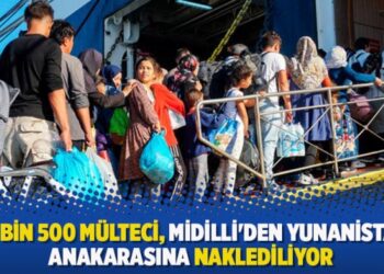 İki bin 500 mülteci Midilli’de Yunanistan anakarasına naklediliyor