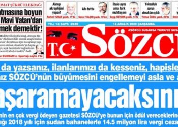 Sözcü’ye büyük vergi cezası
