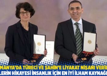 Almanya’da Özlem Türeci ve Uğur Şahin’e Liyakat Nişanı verildi