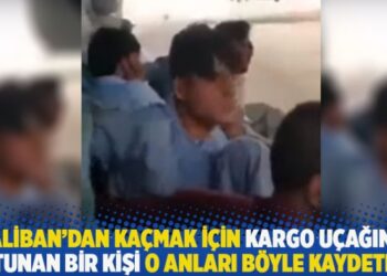 Taliban’dan kaçmak için kargo uçağına tutunan bir kişi o anları böyle kaydetmiş